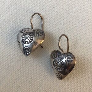 Sterling Silver Heart Shaped Earrings